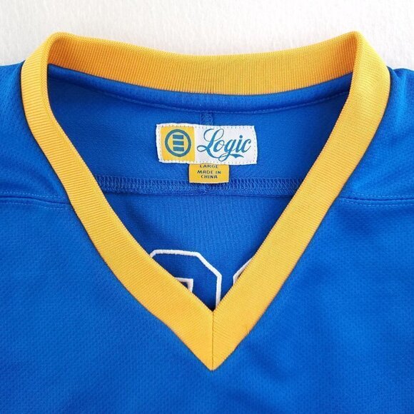 Logic Everybody Tour Hockey Style Jersey Shirt Long Sleeve Blue Yellow Large - Picture 3 of 11